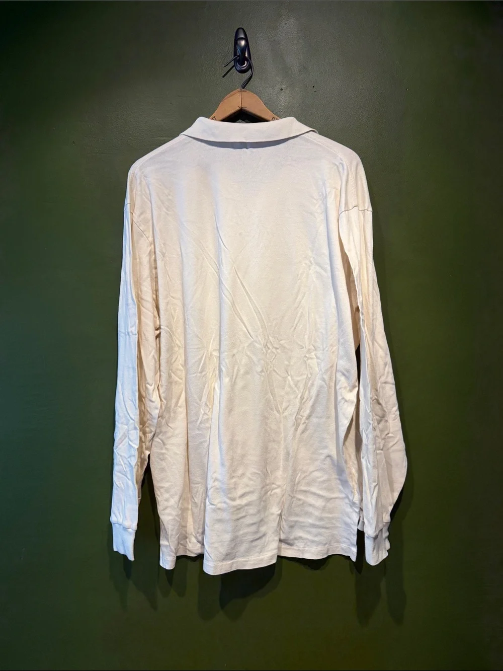 Vintage Polo by Ralph Lauren Long Sleeve Polo Shirt - Cream